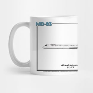 McDonnell Douglas MD-83 - Airfast Indonesia (Art Print) Mug